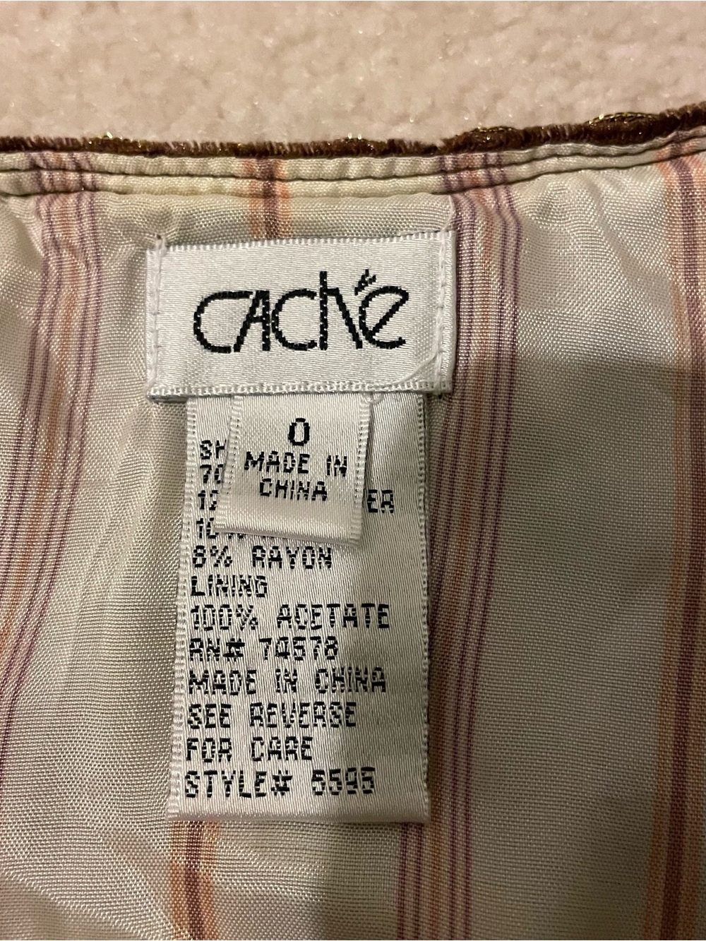 Cache vintage silk/velvet patchwork maxi skirt-size 0 like new - Picture 9 of 10